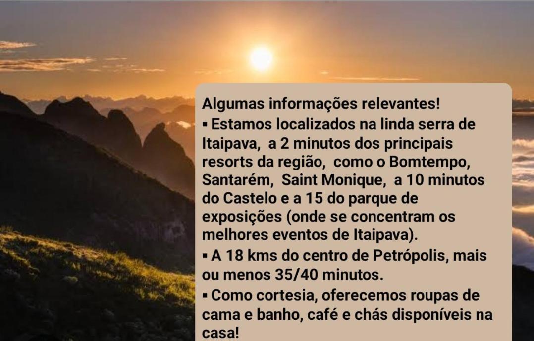 Aconchego De Itaipava - Casa De 3 Quartos, Equipada, Area Kids, Jacuzzi, Pet Friendly, Churrasqueira, Em Meio A Natureza E Proximo Ao Centro Do Bairro Petrópolis Kültér fotó